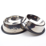 Pet Feeding Bowl Factory - Custom Logo Stainless Steel Rubber Base