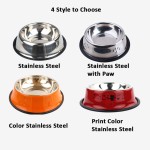 Pet Feeding Bowl Factory - Custom Logo Stainless Steel Rubber Base