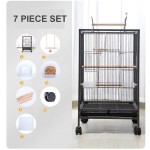 鸟笼厂家-30英寸豪华锻铁滚轮架