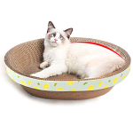 纸板抓板厂家-椭圆形高密度带猫薄荷