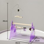 鸟栖架厂家-ABS抛光金属桌面架