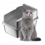 不锈钢猫砂盒供应商-可定制标识60*40*30cm