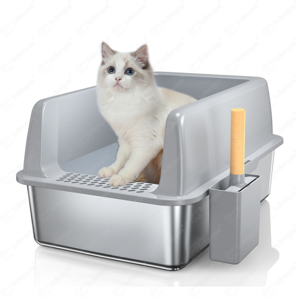 不锈钢猫砂盒生产商-可定制坚固锁扣设计