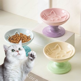 宠物猫碗供应商-可定制斜耳慢食设计