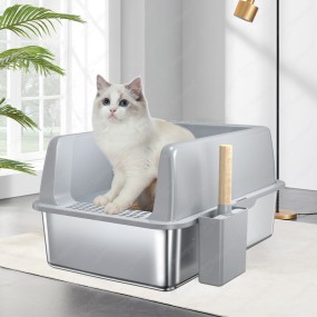 Cat Litter Box Factory - Custom Logo Non-Slip Bottom Self Cleaning