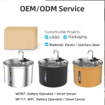 宠物饮水机厂家-3L圆形便携静音