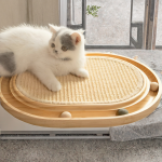 猫抓板厂家-竹掌带球轨