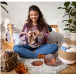 编织碗厂家-7x5.1英寸带盖雕刻孔木碗