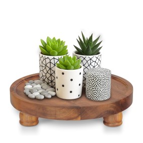 Round Tray Manufacturer - 10 inch Acacia Multifunctional Display