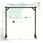 婚礼拱门厂家-7.2英尺木质凉亭背景