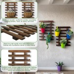 壁挂花盆厂家-木质悬挂植物架