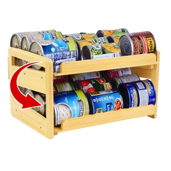 食品柜整理器厂家-2层可堆叠罐头架