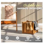 种植箱厂家-金合欢木方形花盆