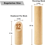 投掷游戏套装厂家-木质编号积木投掷
