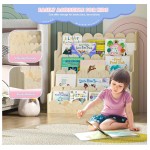 书架厂家-4层扇形儿童书架