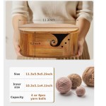 纱线碗厂家-大号金合欢木椭圆配钩针