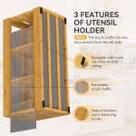 竹制餐具架厂家-6格设计吸水干燥