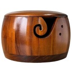 编织碗厂家-7x5.1英寸带盖雕刻孔木碗