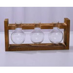 水培花瓶厂家-圆形心形玻璃木质