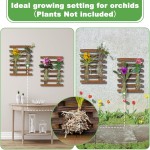 壁挂花盆厂家-木质悬挂植物架