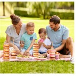 甜甜圈架厂家-竹木4件装甜点展示