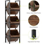 篮子架厂家-3层木质地面货架