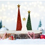 圣诞树套装厂家-3件装木质分层托盘