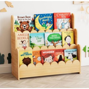 Bookshelf Supplier - 3 Tier Scalloped Montessori