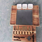 熟食板厂家-大号金合欢木奶酪刀套装
