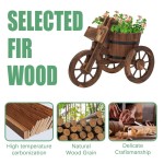 种植车厂家-桶式三轮车花园装饰