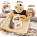 猫休闲床厂家-木质抓板躺椅