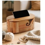 纱线碗厂家-大号金合欢木椭圆配钩针