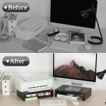 显示器支架厂家-2层黑色桌面整理