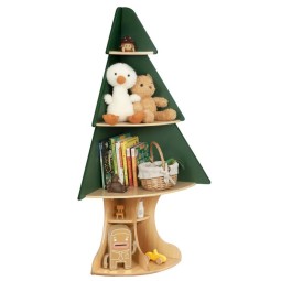 角落书架厂家-树形设计带储物