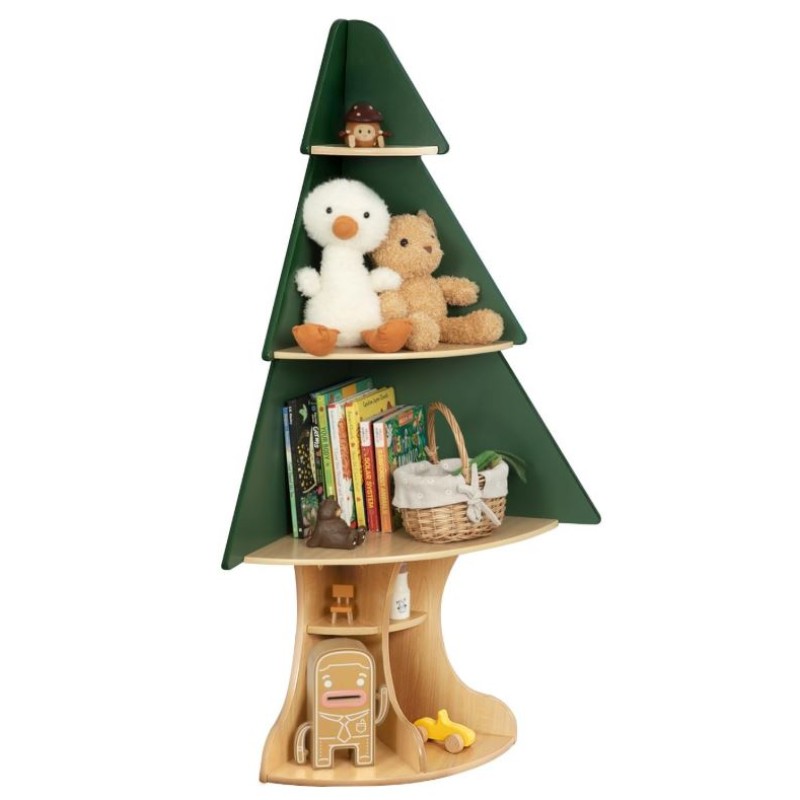 角落书架厂家-树形设计带储物