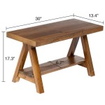 储物长凳厂家-农舍实木室内