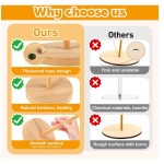 甜甜圈架厂家-竹木4件装甜点展示