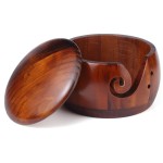 编织碗厂家-7x5.1英寸带盖雕刻孔木碗