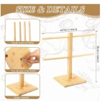 椒盐卷饼架厂家-竹制展示架带挂钩