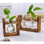 水培花瓶厂家-圆形心形玻璃木质