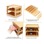 储物架厂家-可定制竹制食品柜整理