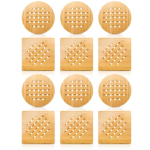 竹制锅垫套装厂家-12件装防烫垫