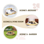 猫休闲床厂家-木质抓板躺椅