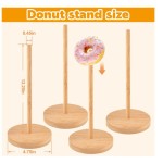 甜甜圈架厂家-竹木4件装甜点展示
