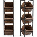 篮子架厂家-3层木质地面货架