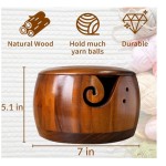 编织碗厂家-7x5.1英寸带盖雕刻孔木碗