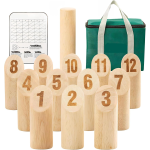 投掷游戏套装厂家-木质编号积木投掷