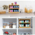 储物架厂家-可定制竹制食品柜整理