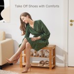 鞋架长凳厂家-3层竹制坚固整理