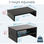 显示器支架厂家-2层黑色桌面整理